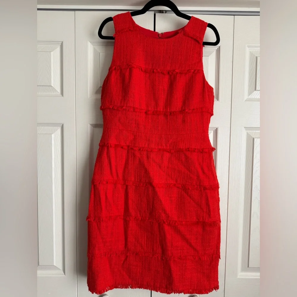 J. Crew Fringy Tweed Sheath Dress NWT size 10